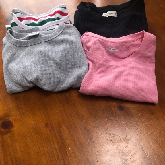 Four long sleeve teeshirts-  mix of exsmall and small- some are new , some not - Picture 2 of 11